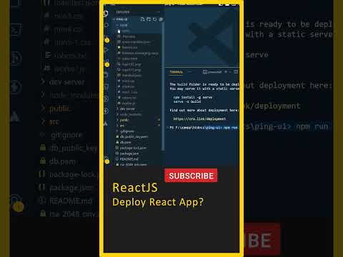 Deploy React App (NPM Run Build), React Telugu, Frontend, ReactJS ...