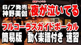 神野美伽　夜が泣いてる0　ガイドボーカル簡易版（動く楽譜付き）