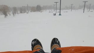 4K Montréal Winter Walking Tour | Sliding at Parc Jean-Drapeau! 🛷✨