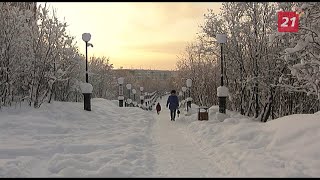 Мурманск завалило снегом