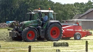 Pressing Bales | Fendt 820 Vario + Lely Welger | Blankespoor | 2014