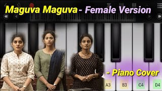 Maguva Maguva Female Version - ( Piano Cover ) | Ft. Pawan Kalyan Vakeel Saab| By BB Entertainment