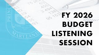 FY-2026 Budget Listening Session