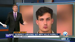 Cops: 21-year-old man was driving 107 mph when he hit, killed family in Delray Beach