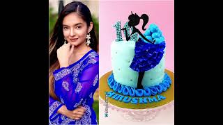 Anushka sen VS Jannat zubair...smae colour Princess cake....❤️🎂.#shorts