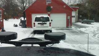 Plowing a Driveway with a Fisher X-Blade