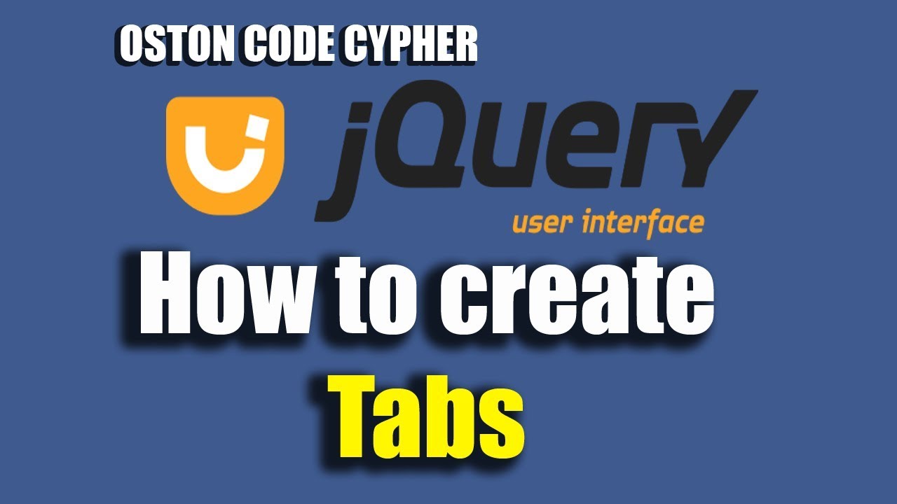 How To Create Tabs Using Jquery UI - YouTube