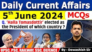 5th June 2024 | Current Affairs Today | Daily Current Affair | Current affair 20