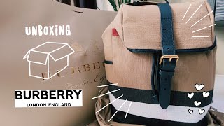 Unboxing Burberry backpack