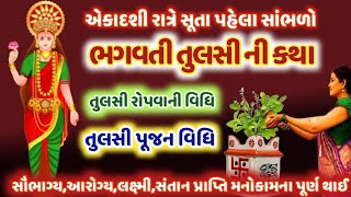 એકાદશી રાત્રે સૂતા પહેલા સાંભળો દેવી તુલસીની કથા તુલસી રોપવાની વિધિ,તુલસી પૂજન વિધિ ! Tulasi Katha