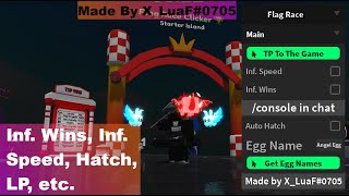 Flag Race Script | Inf. Wins, Inf. Speed, Hatch, LocalPlayer, etc.