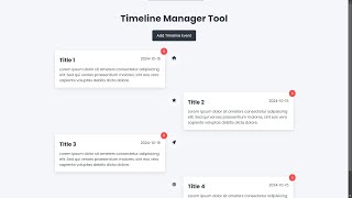 Timeline Manager Tool Using HTML, CSS and JavaScript with Source Code