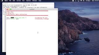 Creating python file in IDLE