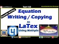 Equations writing in LaTex | Equation copying from another place to LaTex  | MathPix snaping tool