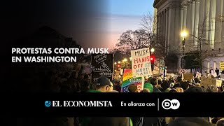 Protestas contra Musk en Washington