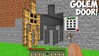 I was able TO OPEN SECRET GOLEM DOOR WITH COMBINATION LOCK in Minecraft ! WHAT IS INSIDE ?