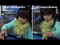 3 years old girl solves Rubik's cube  one-handed