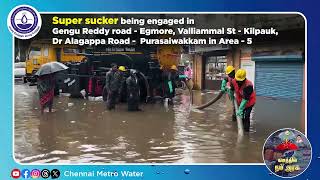 Super sucker being engaged in Area - 5 #CMWSSB | #ChennaiMetroWater #Chennai