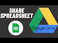How to share SpreadSheet in Google Drive