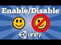 How to disable and enable game object with C# script in Unity game | Unity 2D tutorial