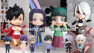 cozy unboxing & assembling 10 nendoroids (in one sitting🥵) ♡𓂃 ࣪ ִֶָ☾.