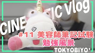 Vlog＃11　美容師筆記試験　勉強風景　【東京美容専門学校】　美容総合科ヘアスタイリストコース115回生　#Shorts　＃美容師筆記試験　＃試験対策