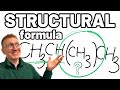 Structural Formula in Organic Chemistry Explained - how to use brackets!