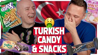 Brits Try Turkish Candy \u0026 Snacks | Extra Roly \u0026 Gary C