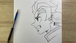 How to Draw Tanjiro Kamado from Demon Slayer | Easy Anime Drawing Tutorial