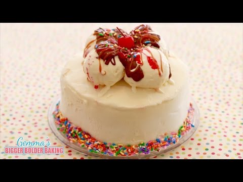 Banana Split Ice Cream Cake (No Machine Homemade Ice Cream) - Gemma's Bigger Bolder Baking Ep 79 Banana Split Ice Cream Cake (No Machine Homemade Ice Cream) - Gemma's Bigger Bolder Baking Ep 79