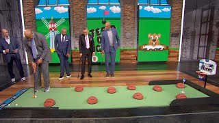 Chuck, Kenny & the studio crew face off in March Madness trivia, putt-putt