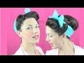 **NO TEASE** 50's style Pinup Beehive Bouffant Hair  Tutorial - Fitfully Vintage