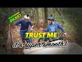 What will happen when Brian rides my backyard trails for the first time?