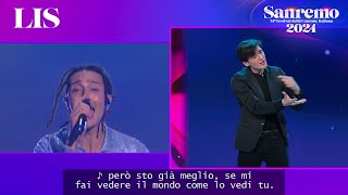 LIS Sanremo 2024 - Ghali canta 'Casa mia'