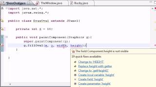 Intermediate Java Tutorial 23 Drawing an Oval with Slider