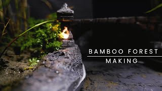 How to make bamboo forest | Japanese garden diorama | waterfall fountain | garden waterfall