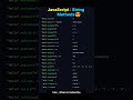 JavaScript : String Methods 😍 #shorts #coding #programming