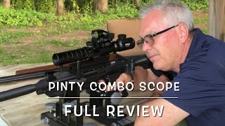 Pinty tactical scope combo 3-9x32, red dot \u0026 laser tested on my Buck Rail Crosman 1322 full review