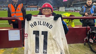 Aston Villa 1-2 Manchester United | Rasmus Højlund Gives Zayden His Match Worn Shirt | Mini Vlog