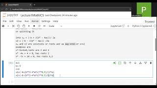 Python Program to Solve Quadratic Equation | Step-by-Step Tutorial for Beginners Lecture1