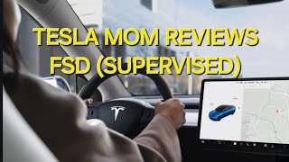 Tesla Mom reviews FSD 12 Enhanced Autopilot First time #ai #4k #update