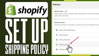 How To Set Up Shipping Policy On Shopify (2025) Full Guide