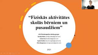 Latvijas Fizioterapeitu asociācija, Elīna Bergmane, Linda Līce LFA 2021 26 augusts