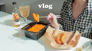 🏡vlog • 먹방브이로그, 배떡 로제떡볶이, 등산 입문, 토망고, 잡채밥, 킹스베리 탕후루 만들기, 딸바쥬스