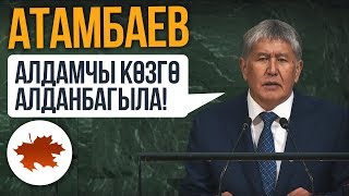 Атамбаев Нью-Йоркто кыргыздар алдамчы көзгө алданбагыла деп кайрылды