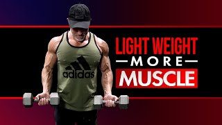 Lift Less Weight Gain More Muscle (TRICON TRAINING WORKOUT!)