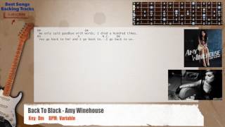🎸 Back To Black - Amy Winehouse Guitar Backing Track with chords and lyrics