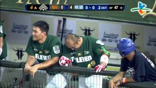 20130723 CPBL 獅 VS 猿 4上 不滿裁判判決 泰山演很大