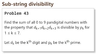 Project Euler: Problem 43 (C/C++)