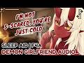 Sleep Aid ASMR | Storm Cuddles With Your Oni Roommate [F4M] [Rain Sounds] [Tomboy]